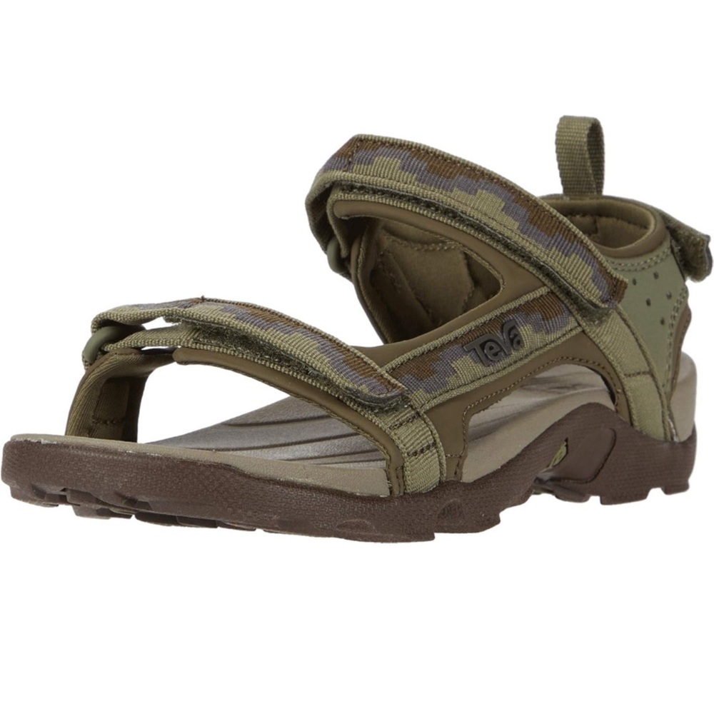 Teva Unisex-Child K Tanza Sandal size 11 (steps dark olive)